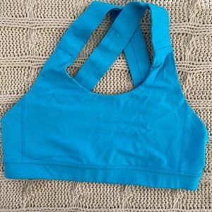 lululemon blue wide strap sports bra